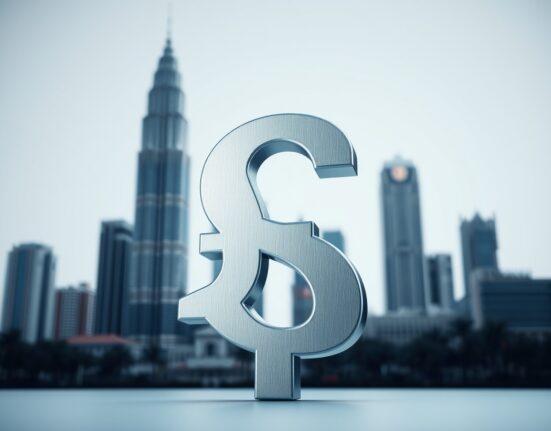 Malaysian Ringgit currency symbol representing BNM's growth upgrade and stable OPR supporting MYR