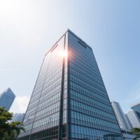 Bank Negara Malaysia headquarters building in Kuala Lumpur under clear sky