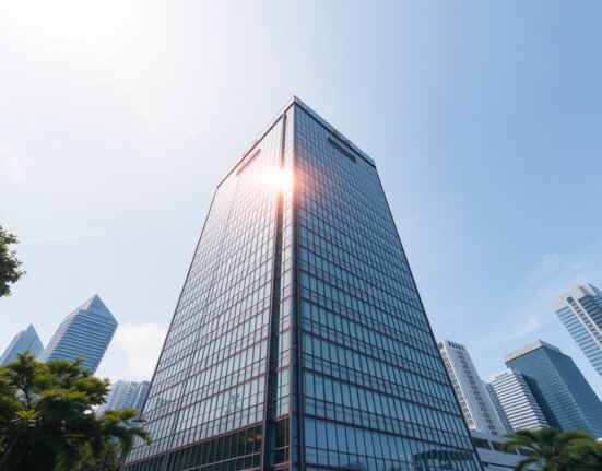 Bank Negara Malaysia headquarters building in Kuala Lumpur under clear sky
