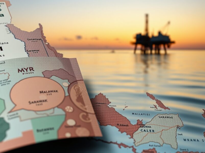 Malaysian Ringgit stability analysis with oil export economic context map.