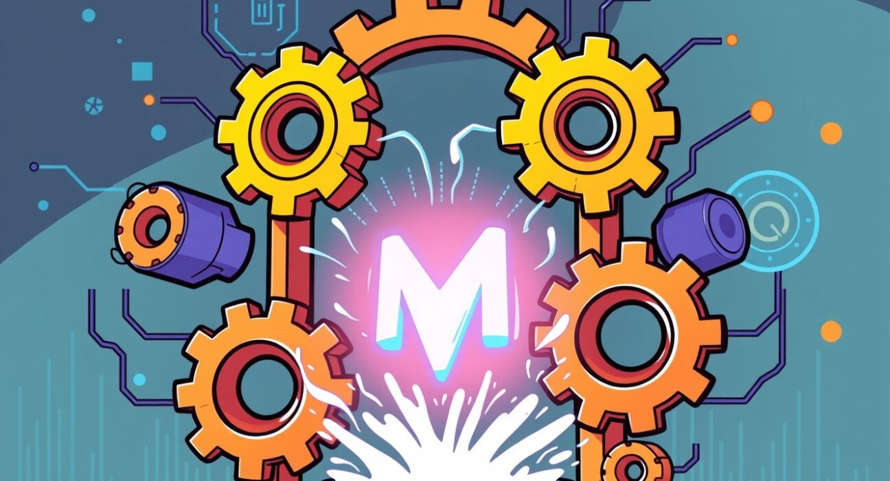 An illustration of Mantle's network undergoing a significant technological advancement, symbolizing the successful Mantle mainnet upgrade to ZK Rollup.