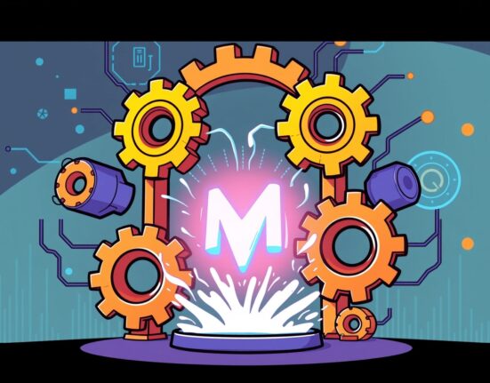 An illustration of Mantle's network undergoing a significant technological advancement, symbolizing the successful Mantle mainnet upgrade to ZK Rollup.