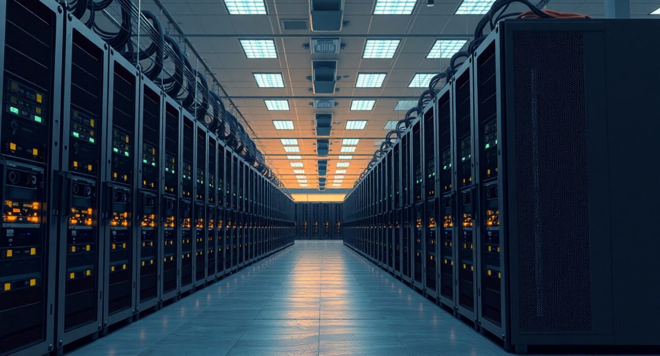 Industrial Bitcoin mining facility where MARA Holdings operates, representing miner reserve management.