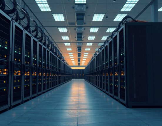 Industrial Bitcoin mining facility where MARA Holdings operates, representing miner reserve management.