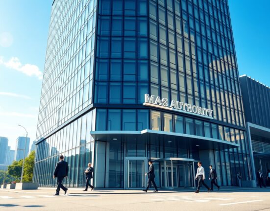 Monetary Authority of Singapore headquarters building representing MAS policy slope and inflation focus analysis