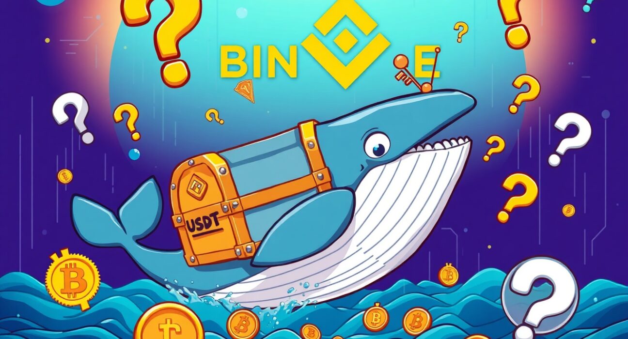 Cryptocurrency whale making massive USDT transfer from Binance to unknown wallet in digital ocean