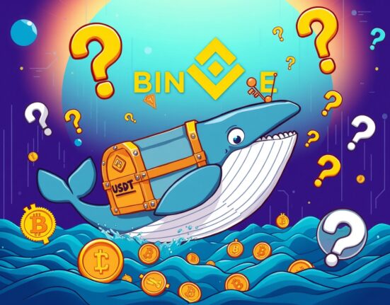 Cryptocurrency whale making massive USDT transfer from Binance to unknown wallet in digital ocean