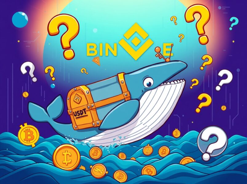 Cryptocurrency whale making massive USDT transfer from Binance to unknown wallet in digital ocean