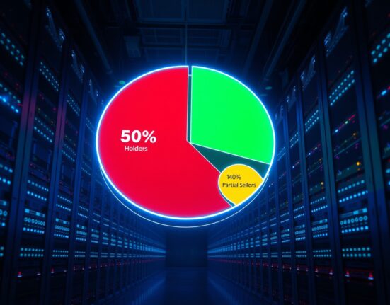 MEGA TGE token distribution chart showing 50% of recipients still holding their tokens, as analyzed by Bubblemaps.