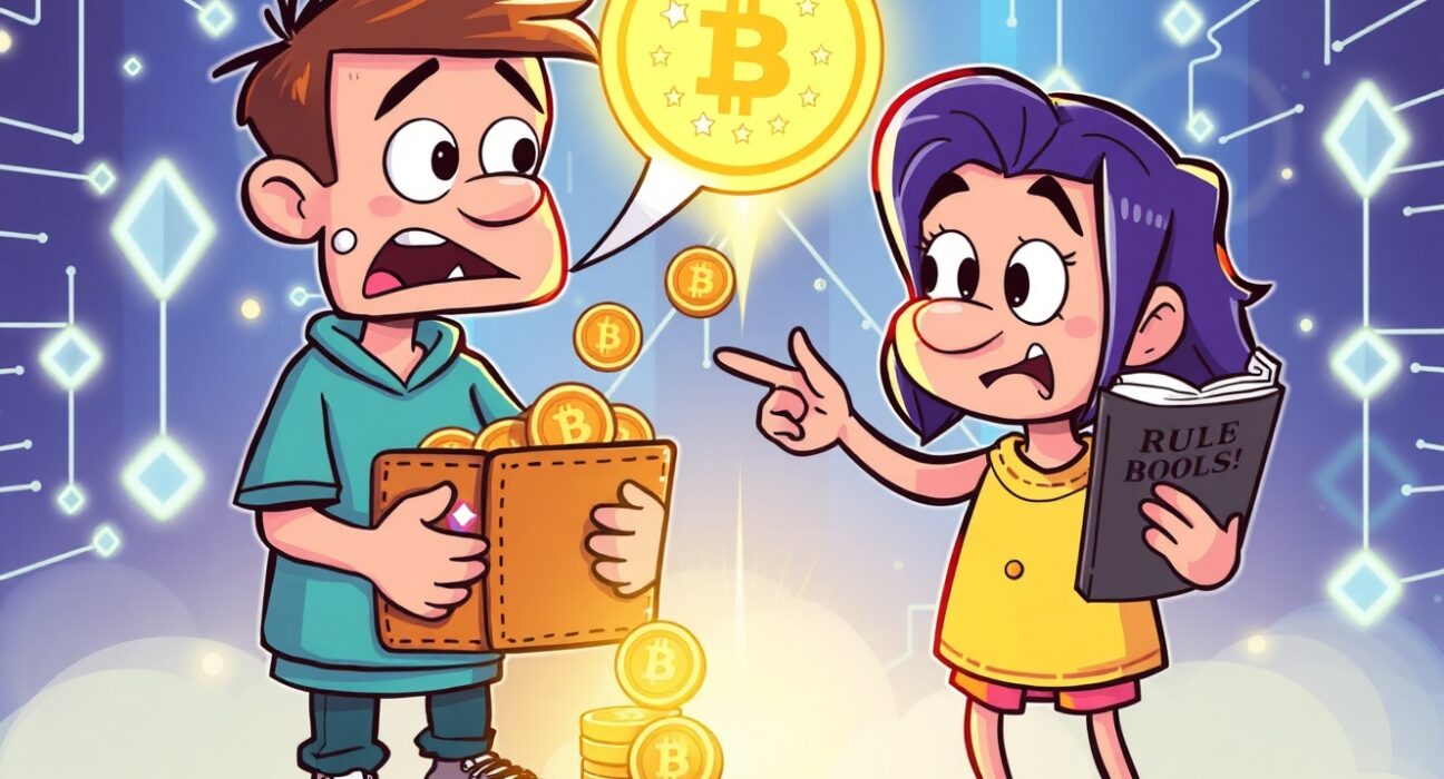 MegaETH token allocation cancellation over hedging violation in cartoon style