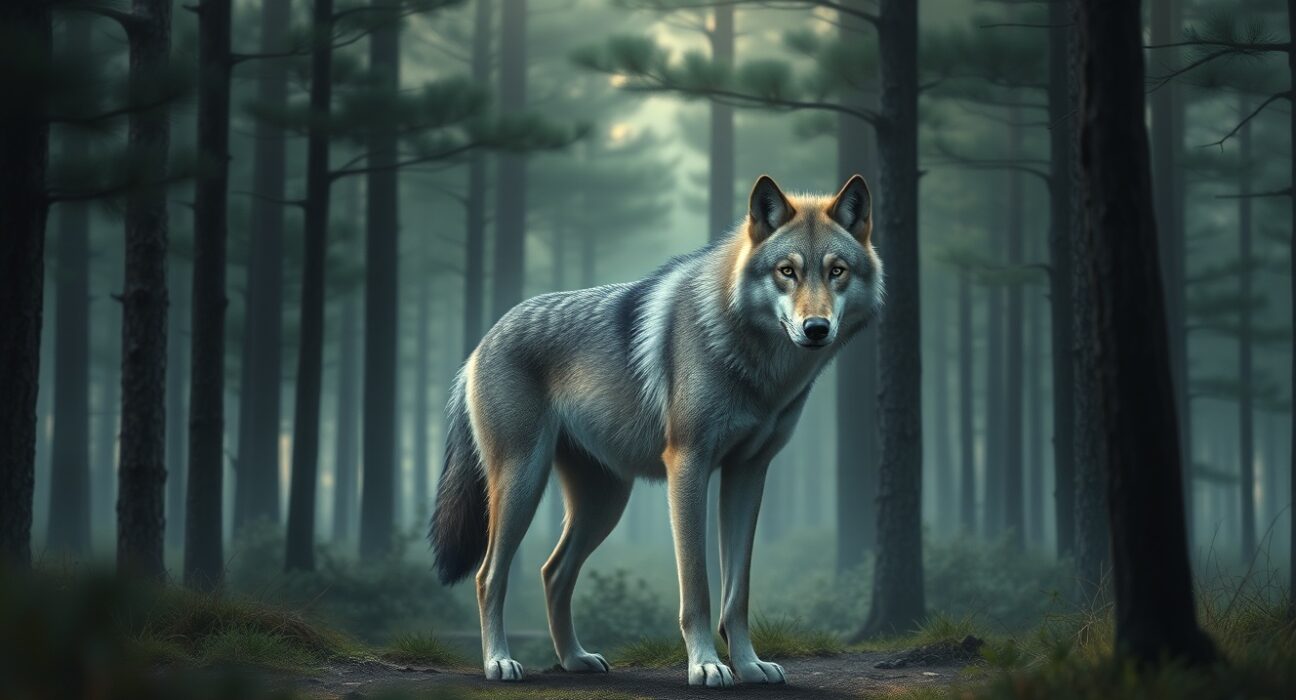 Meme coin launched for escaped South Korean zoo wolf Neukgu in forest setting.