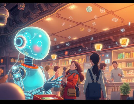 Meta's AI assistant facilitating personalized agentic commerce in a digital marketplace.