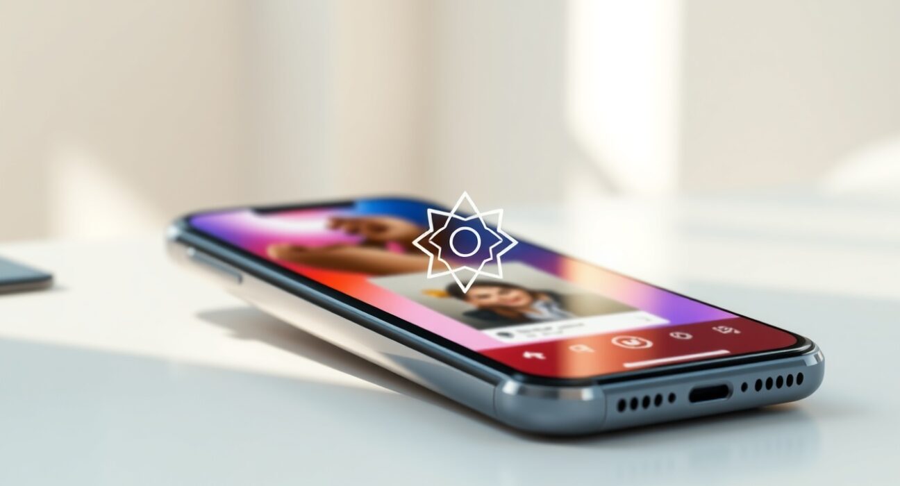 Meta AI shopping feature on a smartphone, illustrating the integration of artificial intelligence for social commerce on Instagram and Facebook.