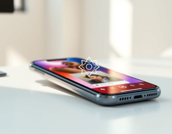 Meta AI shopping feature on a smartphone, illustrating the integration of artificial intelligence for social commerce on Instagram and Facebook.