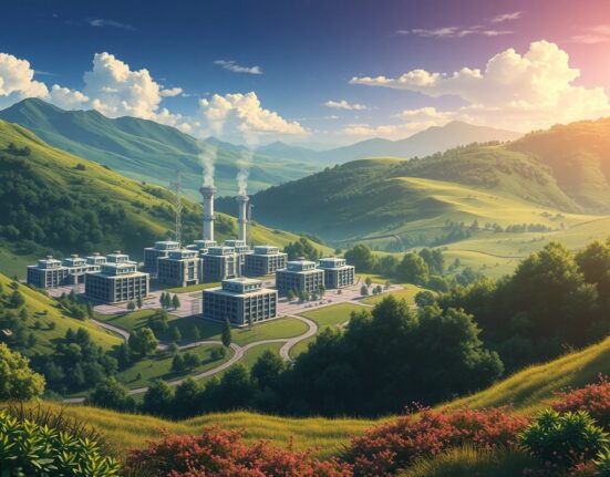 Illustration of Meta's strategy to power data centers with nuclear energy for AI growth.