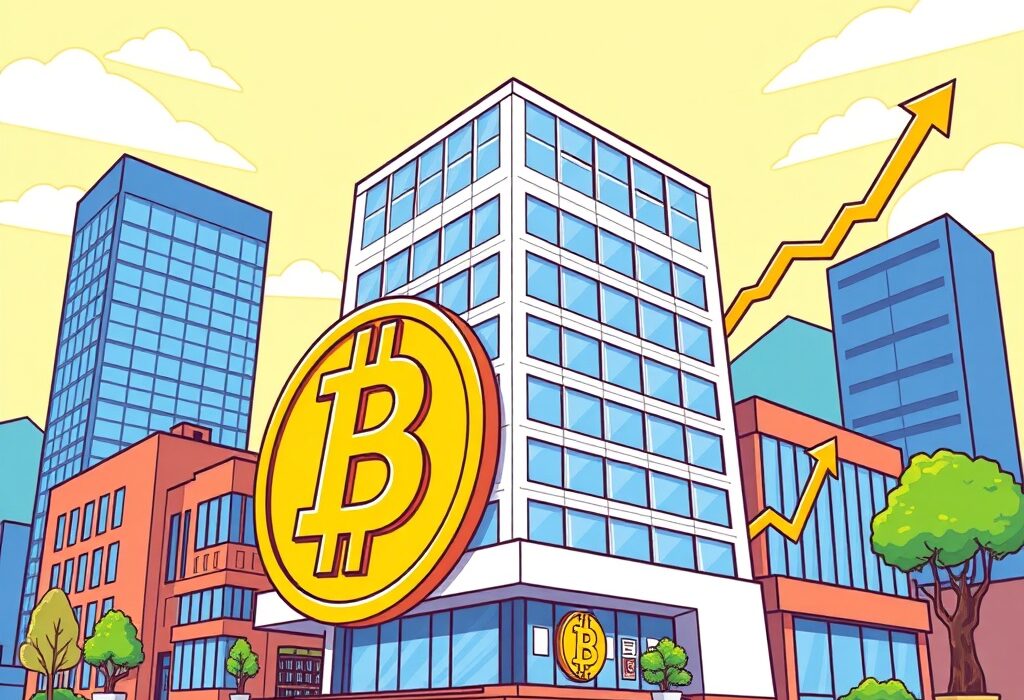 A cartoon illustration symbolizing Metaplanet Bitcoin's strategic growth and significant investment in the digital asset market.