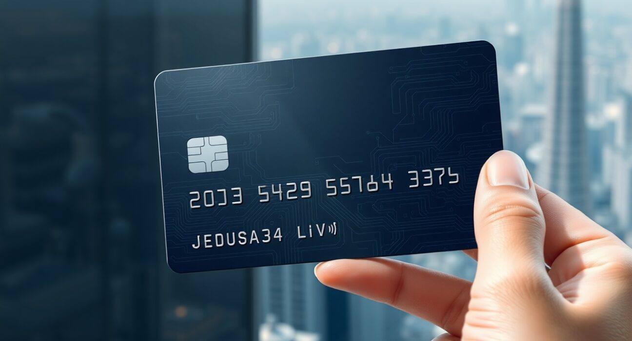 The new Metaplanet Bitcoin cashback card held by a shareholder against a Tokyo backdrop.