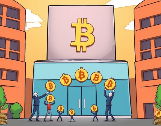 Cartoon illustrating Metaplanet's strategic Metaplanet share buyback to maximize Bitcoin returns and optimize their treasury assets.