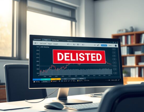 MEXC exchange interface showing LAMB coin delisted in a professional trading environment.