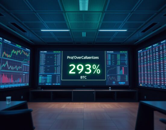 MEXC exchange trading volume dashboard showing $641 billion with overcollateralized Proof of Reserves data in a professional data center setting