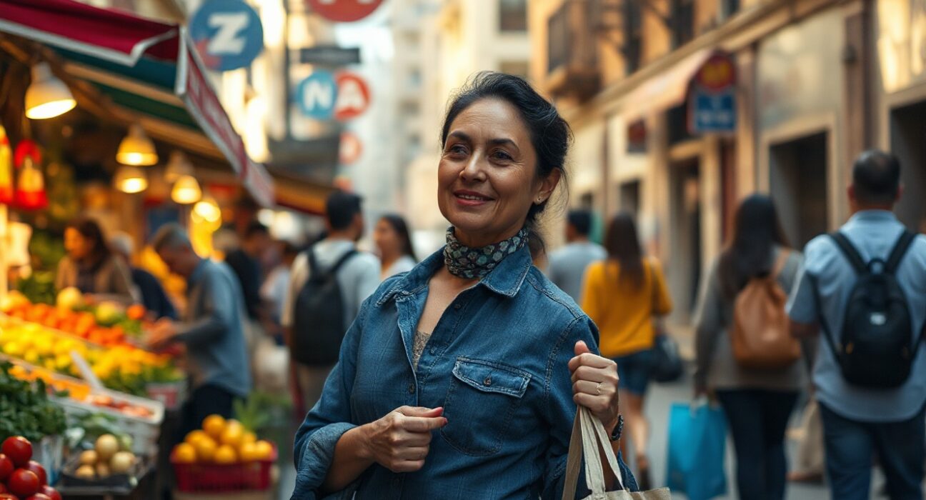 Shopper at a Mexico City market as consumer confidence rises in July