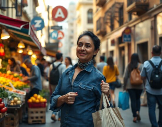 Shopper at a Mexico City market as consumer confidence rises in July