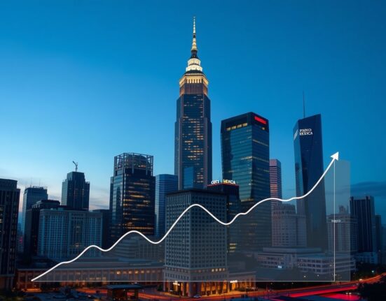 Mexico City financial district representing economic growth analysis and monetary policy decisions for 2025