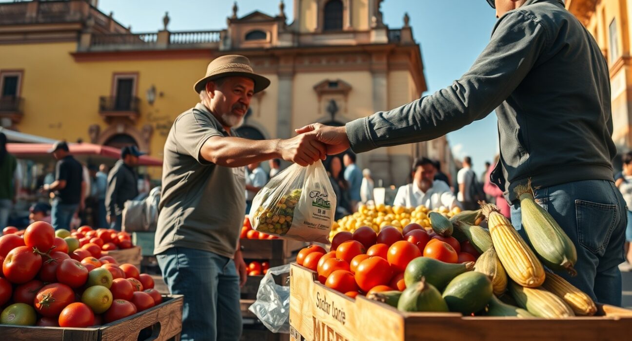 Shoppers at a Mexico City market as inflation falls below 3.5% in June 2025