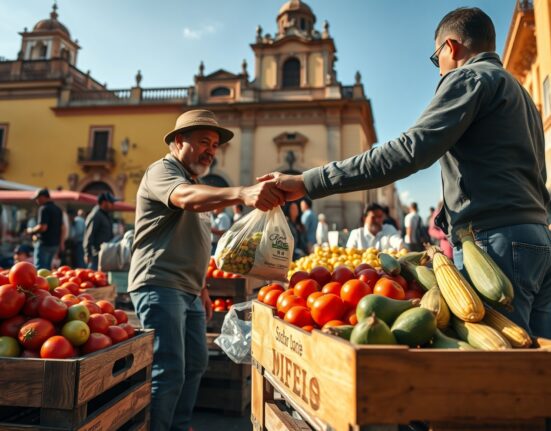 Shoppers at a Mexico City market as inflation falls below 3.5% in June 2025