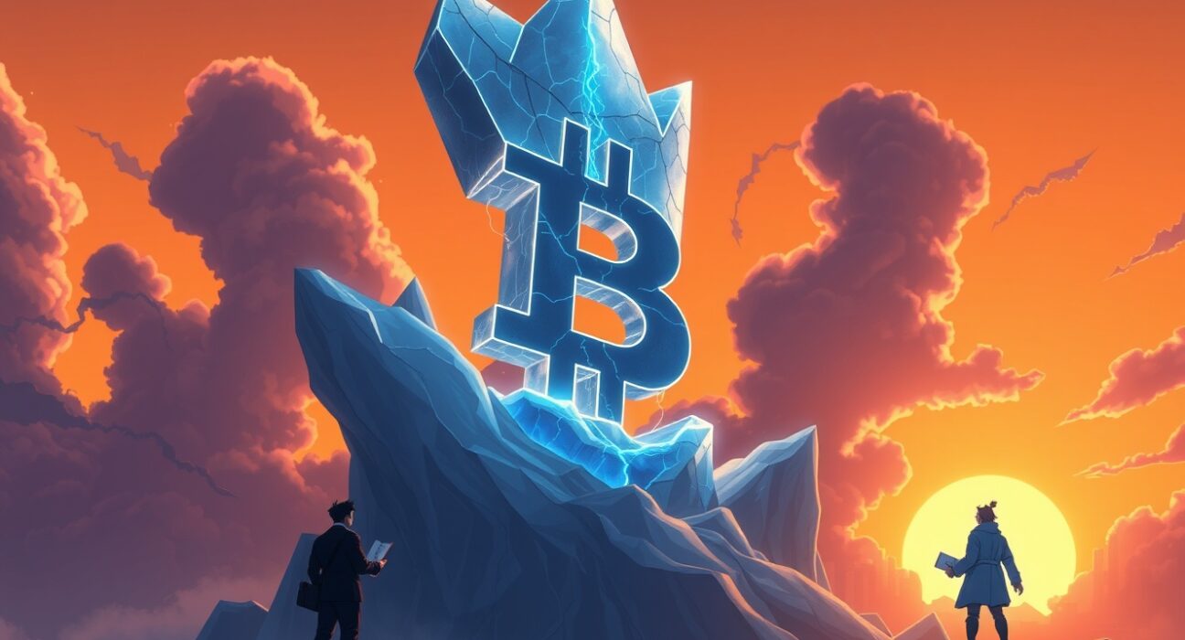 Michael Burry Bitcoin crash prediction analysis with market chart patterns showing volatility