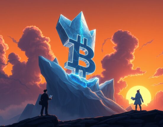 Michael Burry Bitcoin crash prediction analysis with market chart patterns showing volatility