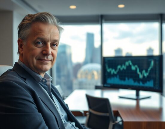 Michael Saylor, MicroStrategy Chairman, in a corporate boardroom setting.