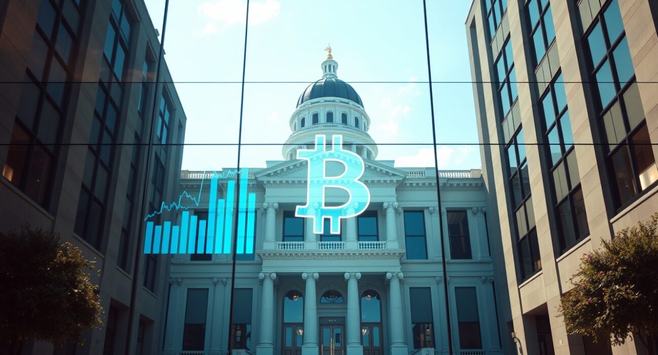 State capitol building exterior representing Michigan's pension fund investment in Strategy shares.