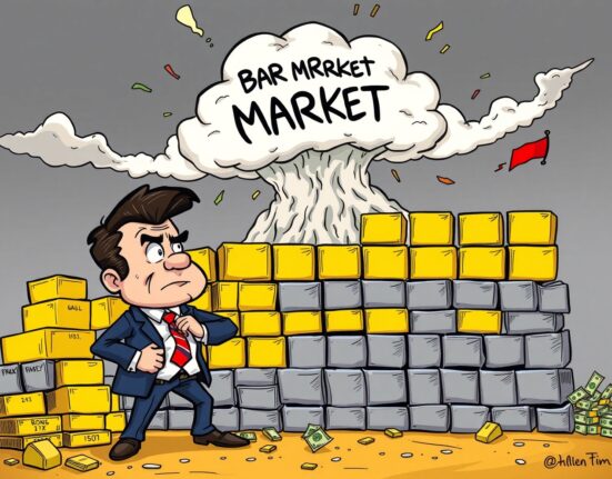 Strategic preparation for a Bitcoin bear market with a financial fortress illustration.