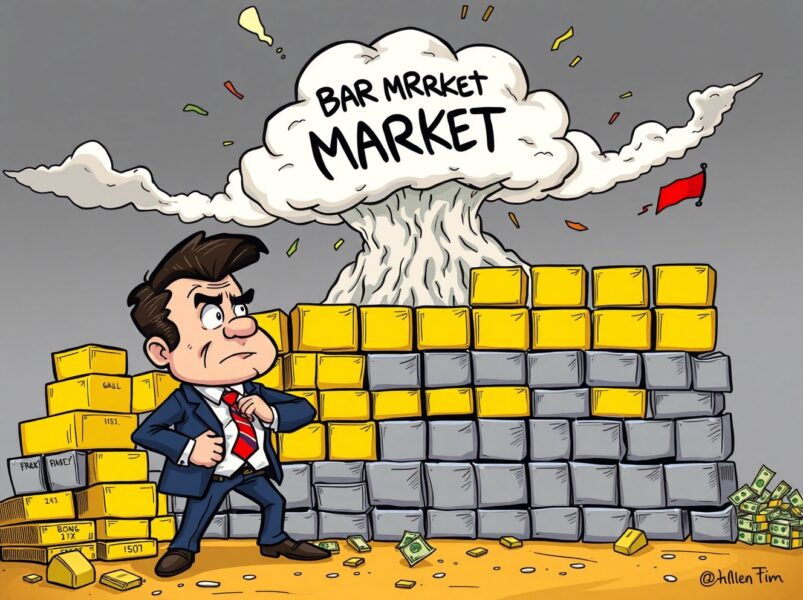 Strategic preparation for a Bitcoin bear market with a financial fortress illustration.