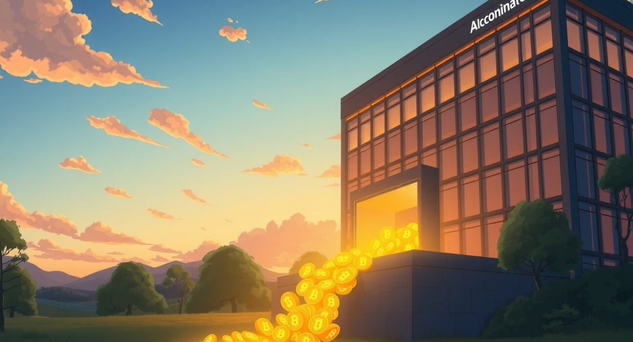 MicroStrategy corporate Bitcoin treasury strategy as a continuous flow of digital assets.