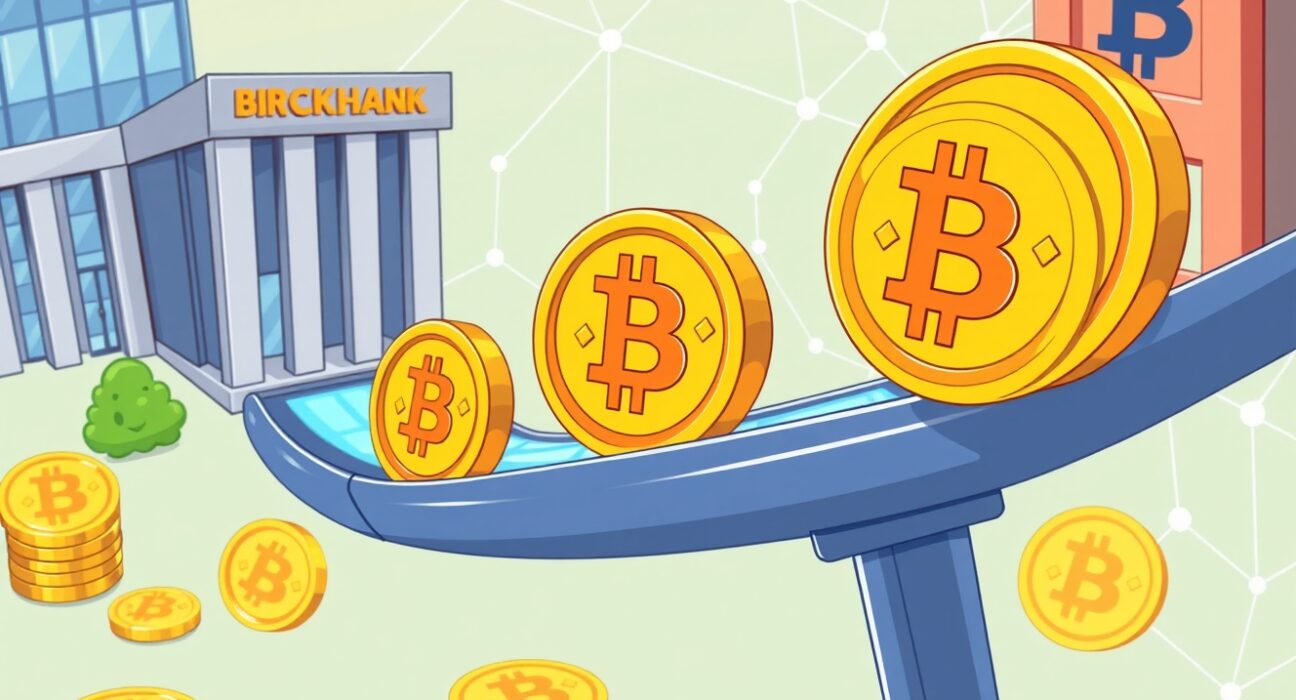 Corporate Bitcoin transfer to anonymous digital wallets showing cryptocurrency movement