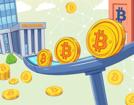 Corporate Bitcoin transfer to anonymous digital wallets showing cryptocurrency movement