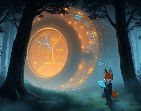 Conceptual Ghibli-style art representing MicroStrategy's significant Bitcoin portfolio and its current financial paper loss.