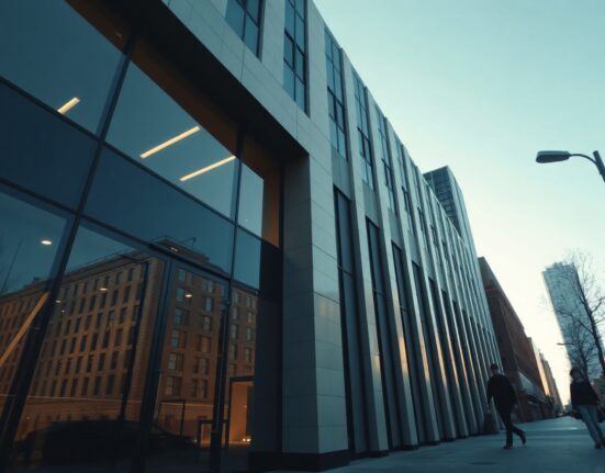 Modern corporate office building representing MicroStrategy headquarters in a calm, professional setting.