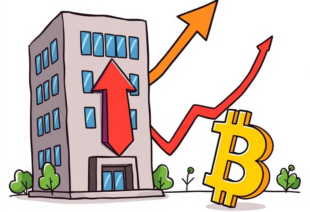 A cartoon illustration symbolizing the concerning drop in MicroStrategy mNAV, highlighting a warning for corporate crypto treasury strategies.