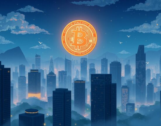 MicroStrategy's corporate Bitcoin acquisition strategy visualized through data streams