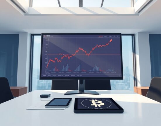 MicroStrategy STRC preferred stock trading activity and Bitcoin acquisition strategy visualization