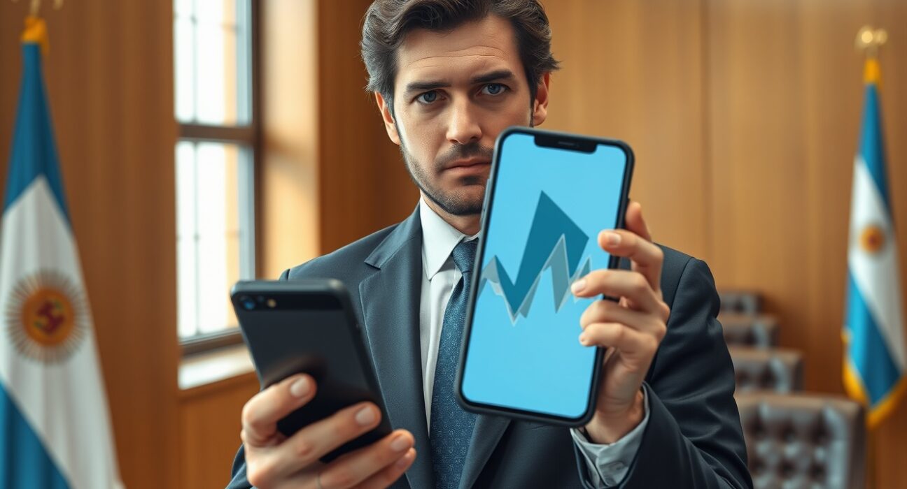 Argentine President Javier Milei during the LIBRA memecoin investigation scandal