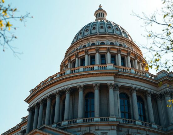 Minnesota State Capitol building in St. Paul on a sunny day, representing the signing of crypto custody legislation.