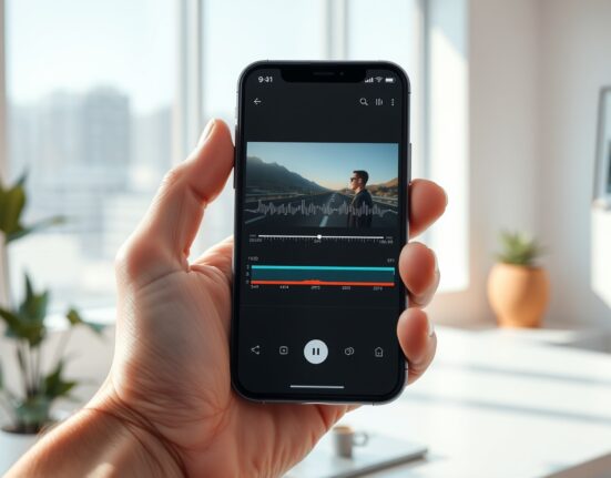 Mirage's AI video editing app Captions on a smartphone, representing the company's $75 million funding round.