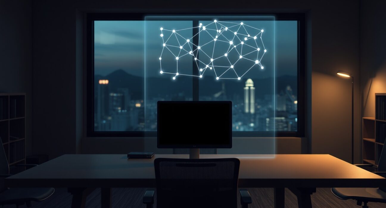 Abandoned office representing the collapse of the Mitosis Layer 1 cryptocurrency project in South Korea.