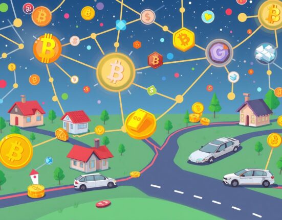 A dynamic illustration showing diverse assets flowing through the innovative Momentum ecosystem, enabling seamless trading and interconnection.