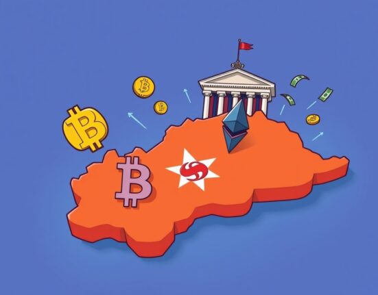 A cartoon illustration symbolizing Montenegro's ambitious national Bitcoin treasury plan and its potential for growth.