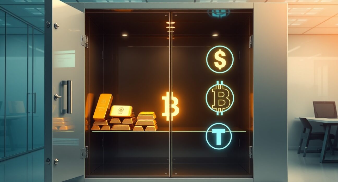 Moody's analysis of stablecoins threat to traditional banking system with digital and physical assets